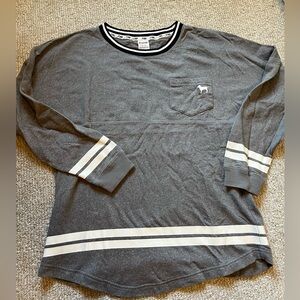 “PINK” oversized long sleeve top